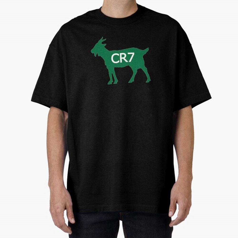 CR7 GOAT Saudi Arabia Oversized T-Shirt Support Global Football Passion for FIFA World Cup 2026 Group Stage, Driven by Cristiano Ronaldo, Haaland and CR7, England and Germany, Tournament Hype, Historic Matchups, Family Viewing Parties and Global