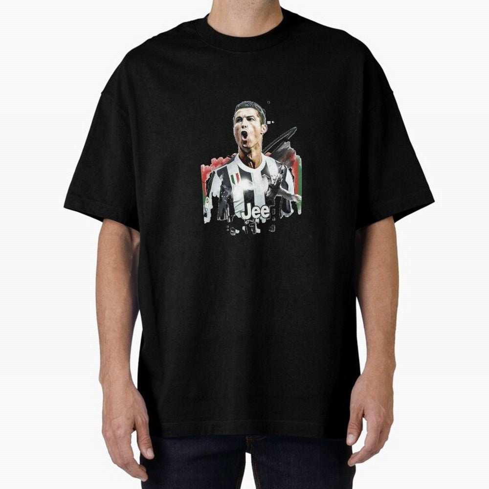 Ronaldo Oversized T-Shirt Show Your Love for FIFA World Cup 2026 Group Stage Driven by Cristiano Ronaldo, Haaland and CR7, England Energy, Vintage Soccer Flavor, Modern Football Stars, National Flags and Final Night Emotion; Great for Watch