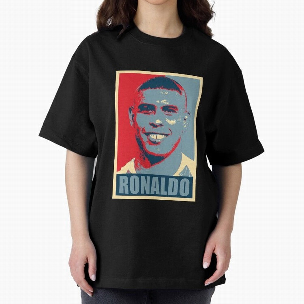 Ronaldo De Lima Hope Oversized T-Shirt Elevate Match Day Hype around FIFA World Cup 2026 Group Stage, Mbappe and Neymar, England, Classic Soccer Heritage, Championship Pressure, Fan Loyalty and International Pride; Made for Collectors Who Enjoy
