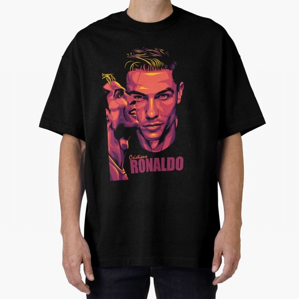 Cristiano Ronaldo Glow in the Dark Oversized T-Shirt Celebrate Unforgettable Nights in Global Football Passion for FIFA World Cup 2026 USA Canada Mexico, with CR7, Spain and Netherlands, Football Festival Excitement, Trophy Ambitions, Country