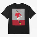 Cristiano Ronaldo 2021/22 Illustration Oversized T-Shirt Celebrate the Magic of FIFA World Cup 2026 Spirit, Capturing Argentina, Messi and Cristiano Ronaldo, Retro Football Energy, Iconic Rivalries, Trophy Chase Drama and Stadium Atmosphere;
