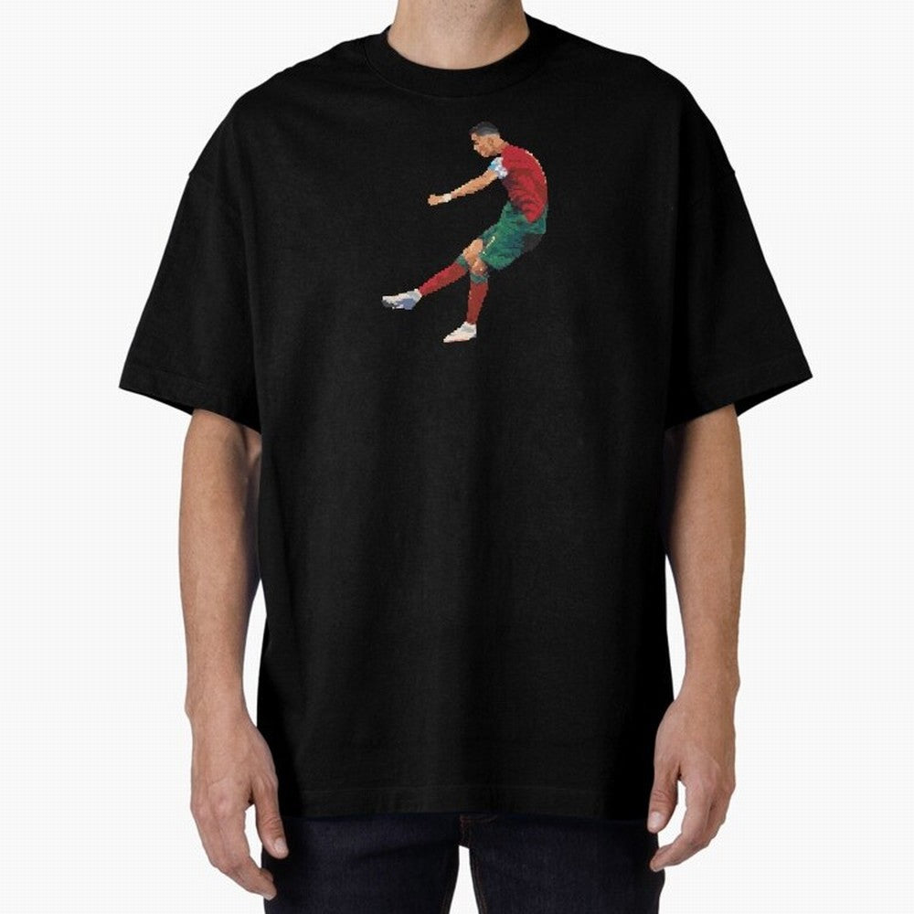 Cristiano Ronaldo Oversized T-Shirt Celebrate the Magic of Global Football Passion for FIFA World Cup 2026 USA Canada Mexico, Centered on Mbappe and Neymar, England, France and Netherlands, Global Supporter Spirit, Legendary Goals, National Colors