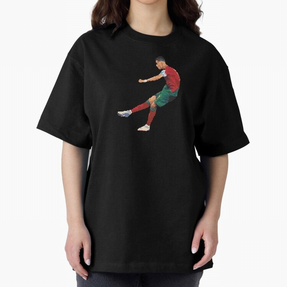 Cristiano Ronaldo Oversized T-Shirt Celebrate the Magic of Global Football Passion for FIFA World Cup 2026 USA Canada Mexico, Centered on Mbappe and Neymar, England, France and Netherlands, Global Supporter Spirit, Legendary Goals, National Colors