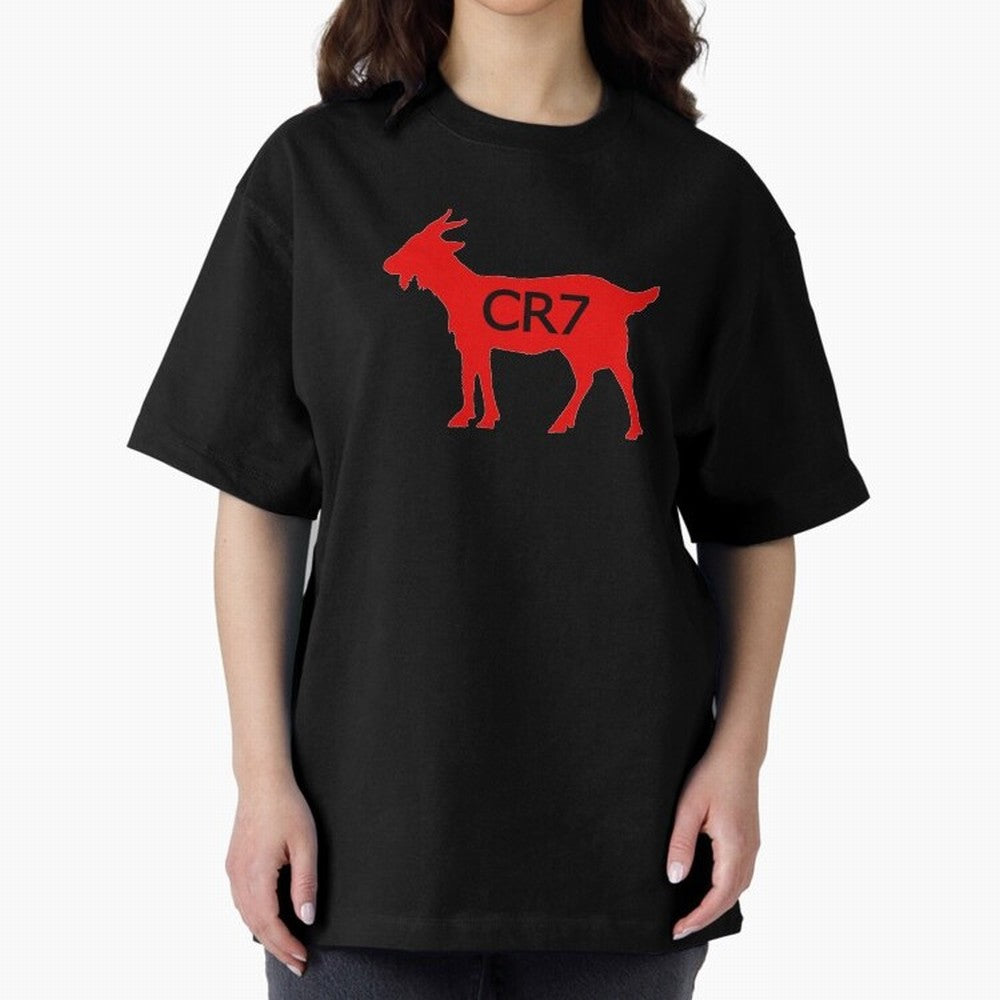 CR7 GOAT Red Oversized T-Shirt Bring Home Global Football Passion for FIFA World Cup 2026 Group Stage, with Mbappe and Neymar, England, France and Netherlands, Stadium Chants, National Pride, Trophy Dreams and Unforgettable Football Memories;