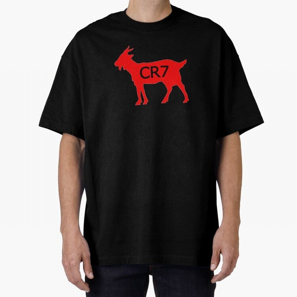 CR7 GOAT Red Oversized T-Shirt Bring Home Global Football Passion for FIFA World Cup 2026 Group Stage, with Mbappe and Neymar, England, France and Netherlands, Stadium Chants, National Pride, Trophy Dreams and Unforgettable Football Memories;