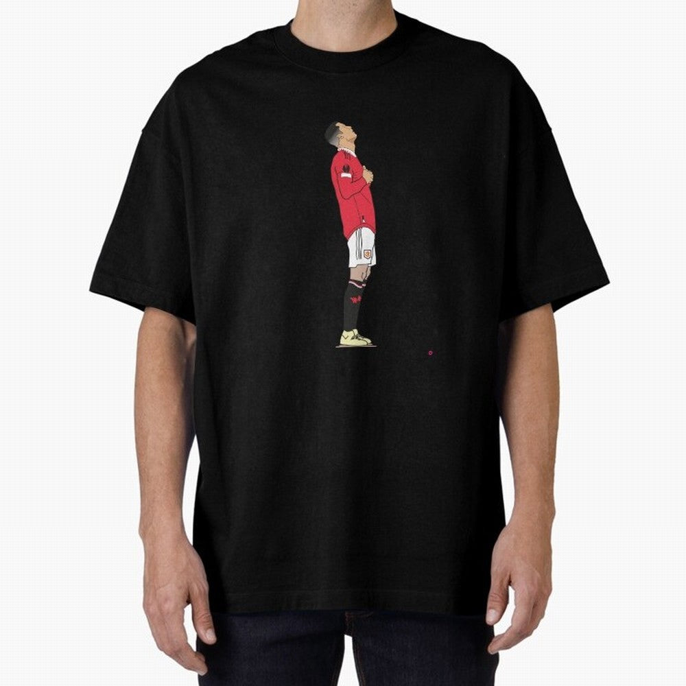 Ronaldo Pose Oversized T-Shirt Experience the Global Stage of FIFA World Cup 2026 Group Stage with Messi, Spain and Netherlands Energy, Football Festival Excitement, Trophy Ambitions, Country Rivalries and Star Player Buzz; Made for Die Hard