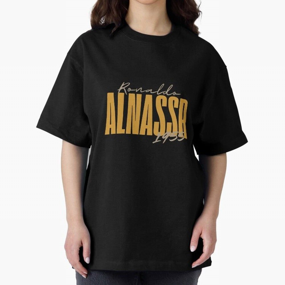 ronaldo alnasser Oversized T-Shirt Celebrate Global Passion for FIFA World Cup 2026 Driven by Haaland and Mbappe, Spain and Netherlands Energy, Sports Nostalgia, International Competition, Famous Players and Unforgettable Victories; Perfect for