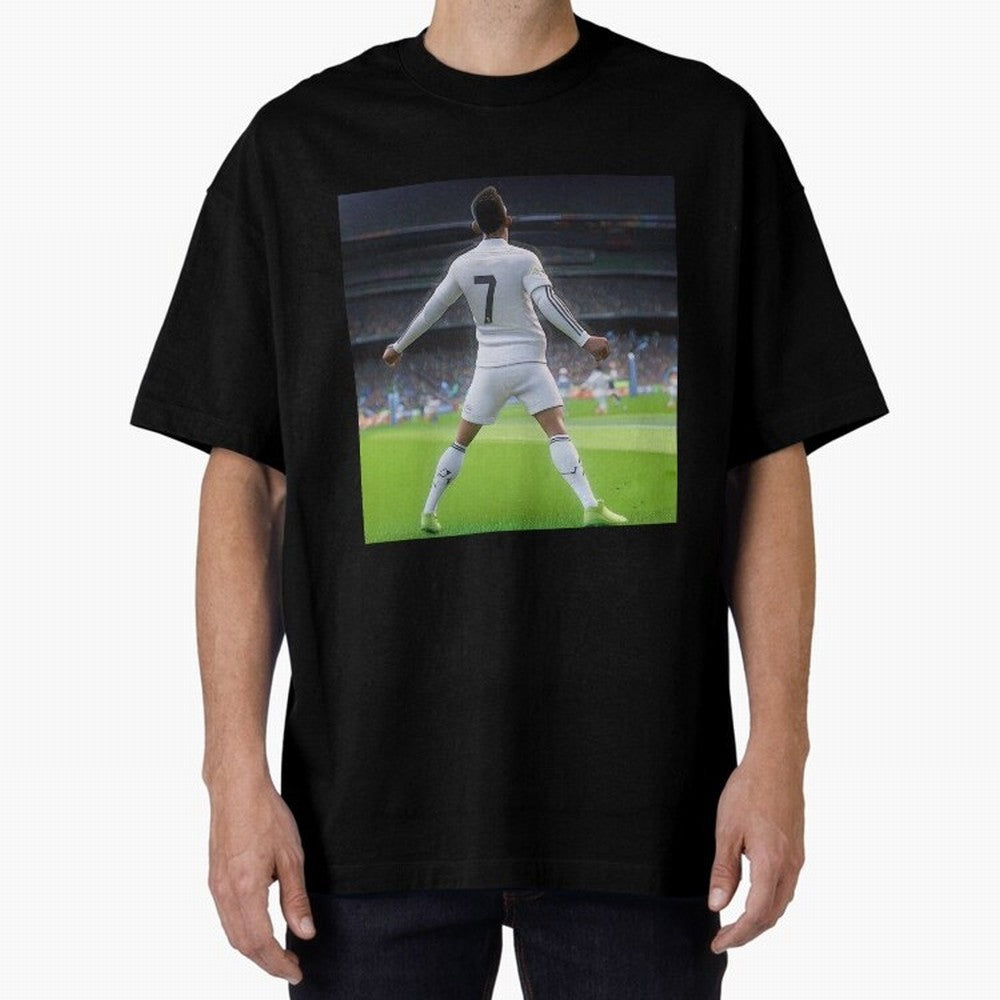 Ronaldo caricature Oversized T-Shirt Celebrate the Stars of Global Football Passion for FIFA World Cup 2026, Connected to Haaland, Argentina, France and Brazil, Football Festival Excitement, Trophy Ambitions, Country Rivalries and Star Player Buzz;