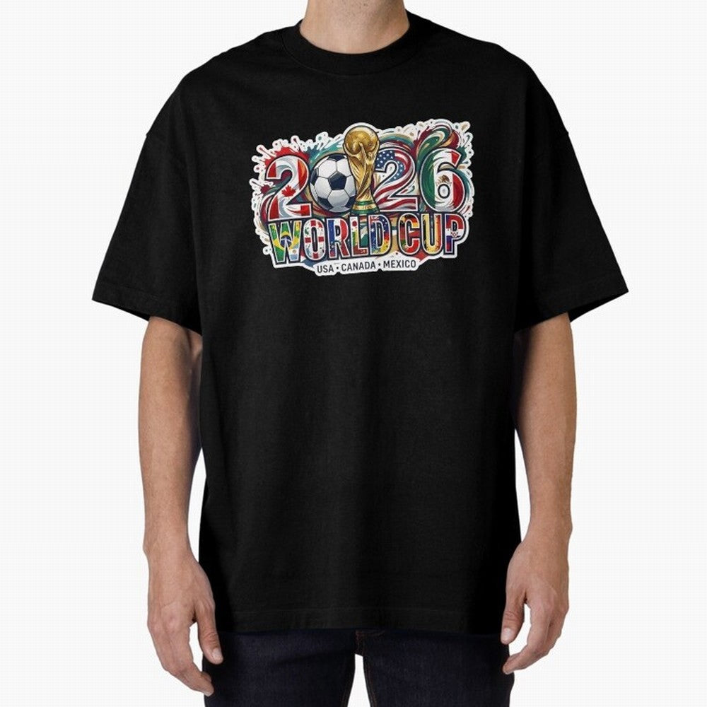 2026 World Cup International Futbol Football Soccer USA Canada Mexico Oversized T-Shirt Show Your Love for Global Football Passion for FIFA World Cup 2026, Made for Haaland and Mbappe, Argentina and Brazil, Tournament Hype, Historic Matchups,
