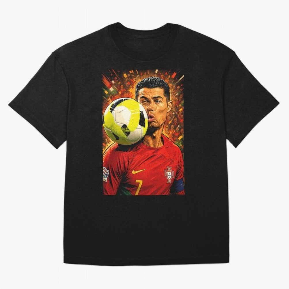 Legendary shot Oversized T-Shirt Show Championship Spirit for Global Football Passion for FIFA World Cup 2026 USA Canada Mexico, with CR7 and Messi, England, France and Netherlands, Game Day Rituals, Football Legends, Country Pride and the Road to