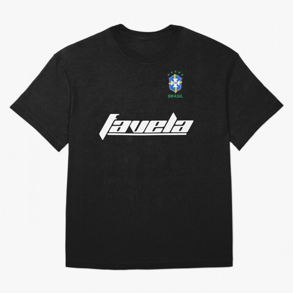 Brasil CBF WorldCup Favela Oversized T-Shirt Share FIFA World Cup 2026 Group Stage for Fans of CR7 and Messi and Germany, Bringing Soccer Culture, Superstar Moments, National Team Dreams and Competitive Fire; Great for Watch Parties, Sports Bars,