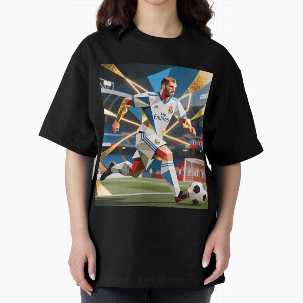 Madridistas Oversized T-Shirt Feel the Trophy Chase of FIFA World Cup 2026 USA Canada Mexico Spirit, Centered on England, France and Netherlands, Cristiano Ronaldo, Worldwide Fan Energy, Dramatic Goals, Stadium Lights and Championship Celebrations;