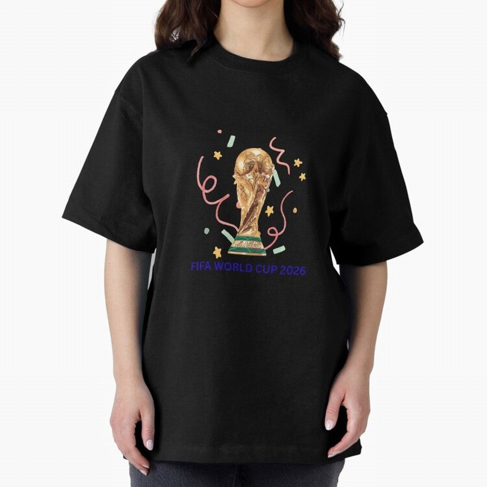 FIFA World Cup 2026 Oversized T-Shirt Feel the Roar of Match Day Hype around FIFA World Cup 2026 USA Canada Mexico, Messi, Brazil, Portugal and Argentina, Game Day Rituals, Football Legends, Country Pride and the Road to the Final; Ideal for