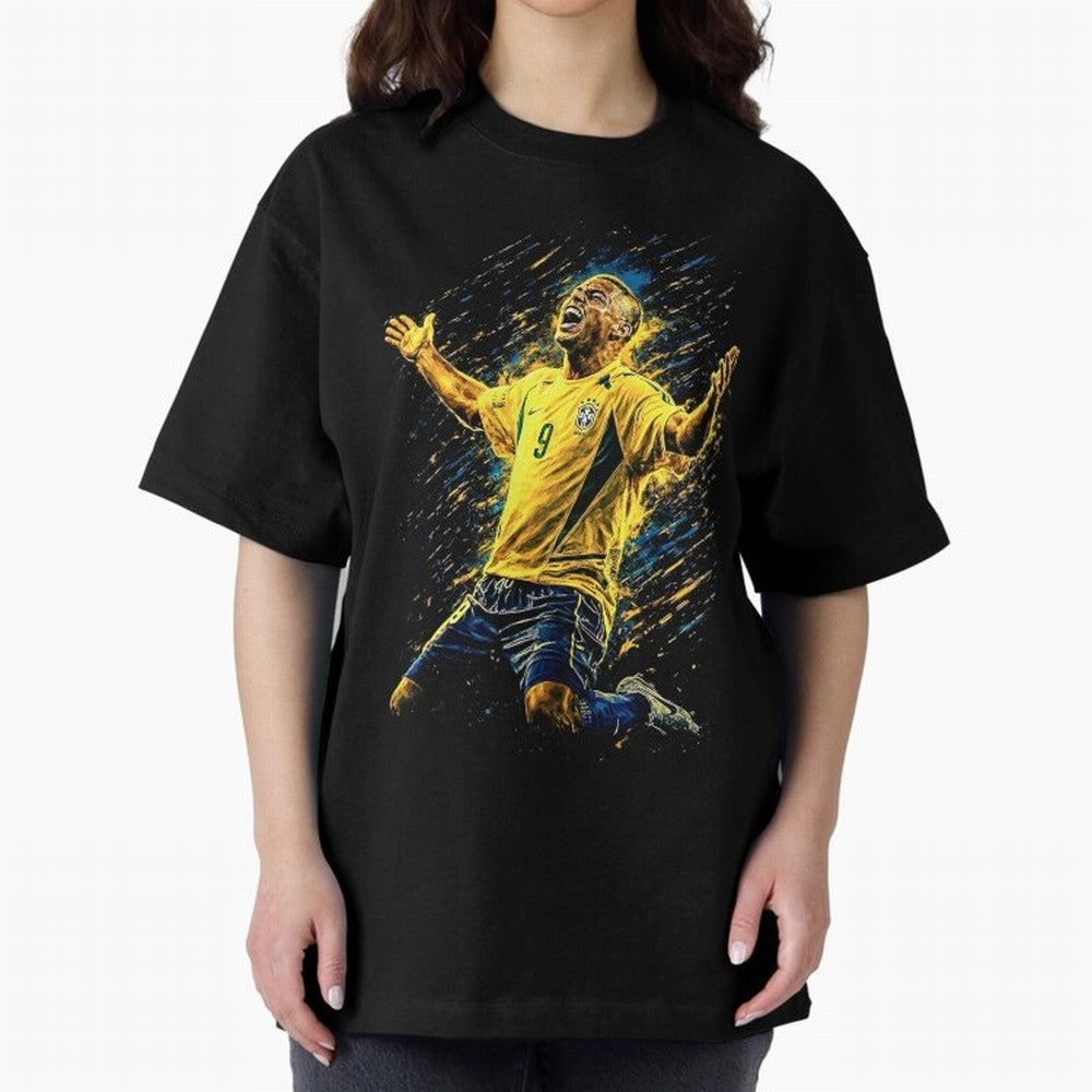 R9 Ronaldo Football Legend Oversized T-Shirt Support FIFA World Cup 2026 for Fans of CR7 and Messi and Portugal, Spain and Germany, Bringing Football History, Final Match Energy, Crowd Noise and Once in a Lifetime Moments; Made for Die Hard
