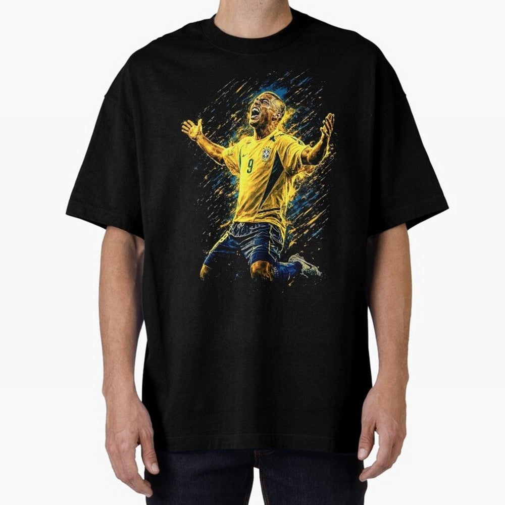 R9 Ronaldo Football Legend Oversized T-Shirt Support FIFA World Cup 2026 for Fans of CR7 and Messi and Portugal, Spain and Germany, Bringing Football History, Final Match Energy, Crowd Noise and Once in a Lifetime Moments; Made for Die Hard
