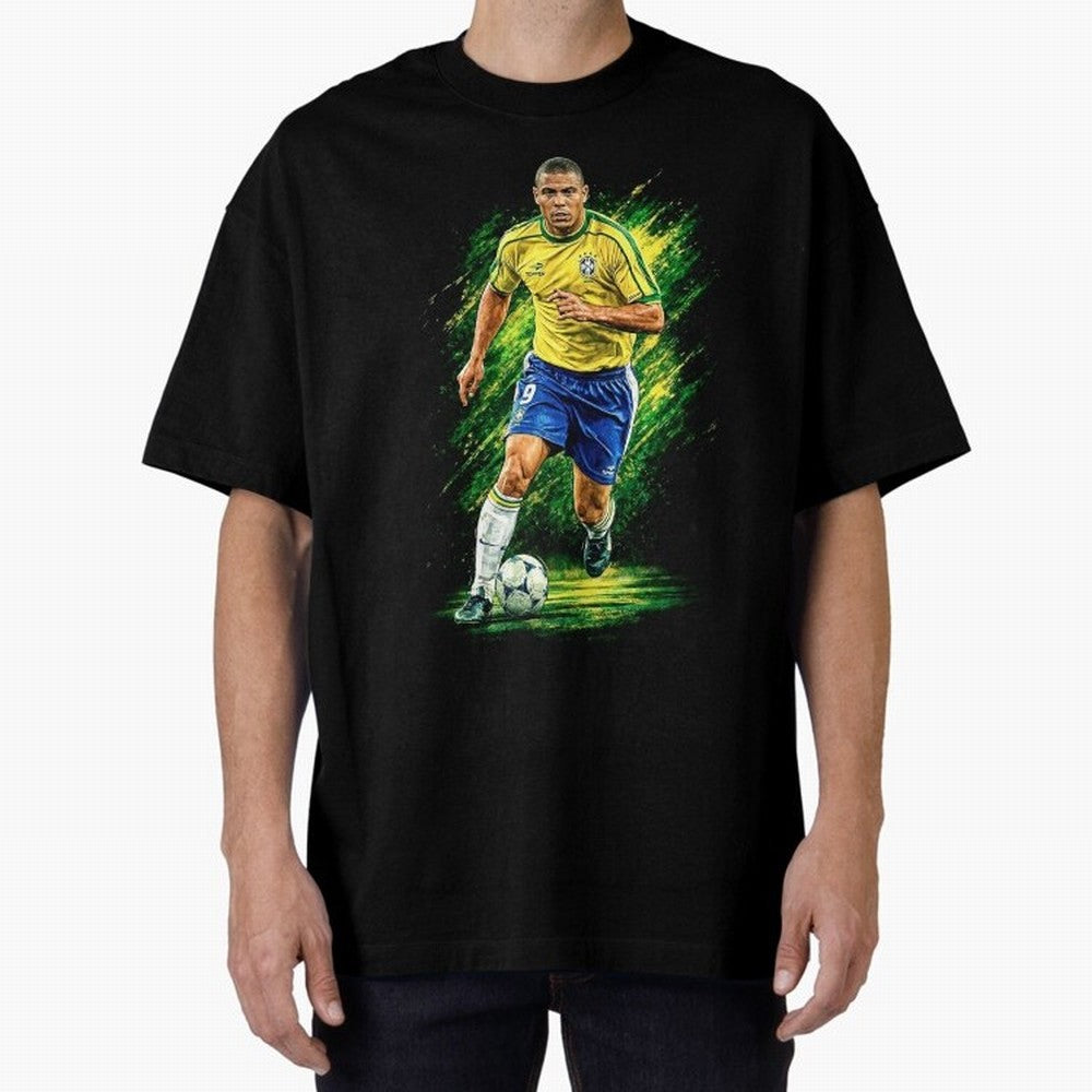 R9 Ronaldo Football Legend Oversized T-Shirt Step into FIFA World Cup 2026 Spirit, Centered on Argentina, France and Brazil, Messi and Cristiano Ronaldo, Goal Celebration Energy, Supporter Heritage, Football Icons and Worldwide Tournament Joy;