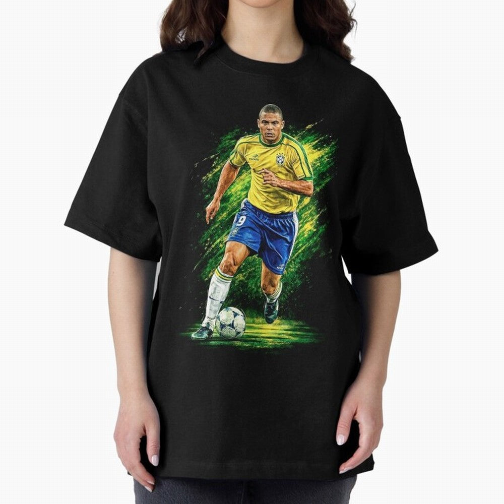 R9 Ronaldo Football Legend Oversized T-Shirt Step into FIFA World Cup 2026 Spirit, Centered on Argentina, France and Brazil, Messi and Cristiano Ronaldo, Goal Celebration Energy, Supporter Heritage, Football Icons and Worldwide Tournament Joy;