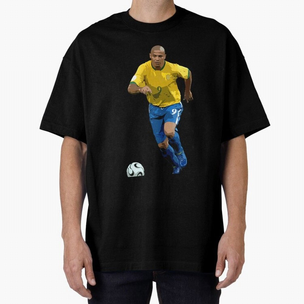 Ronaldo Nazario Oversized T-Shirt Bring Trophy Dreams to Global Football Passion for FIFA World Cup 2026 USA Canada Mexico, Driven by Neymar, Haaland and Cristiano Ronaldo, France, Football History, Final Match Energy, Crowd Noise and Once in a