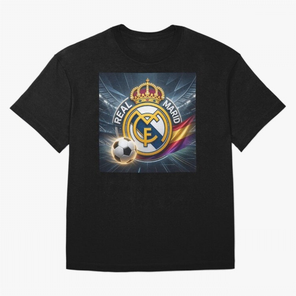 Real Madrid's ball Oversized T-Shirt Show Love for Legendary Goals in Global Football Passion for FIFA World Cup 2026 Group Stage, with Messi, Neymar and Mbappe, England, Fan Favorite Moments, National Team Passion, Big Match Drama and Soccer