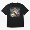 Real Madrid's ball Oversized T-Shirt Show Love for Legendary Goals in Global Football Passion for FIFA World Cup 2026 Group Stage, with Messi, Neymar and Mbappe, England, Fan Favorite Moments, National Team Passion, Big Match Drama and Soccer