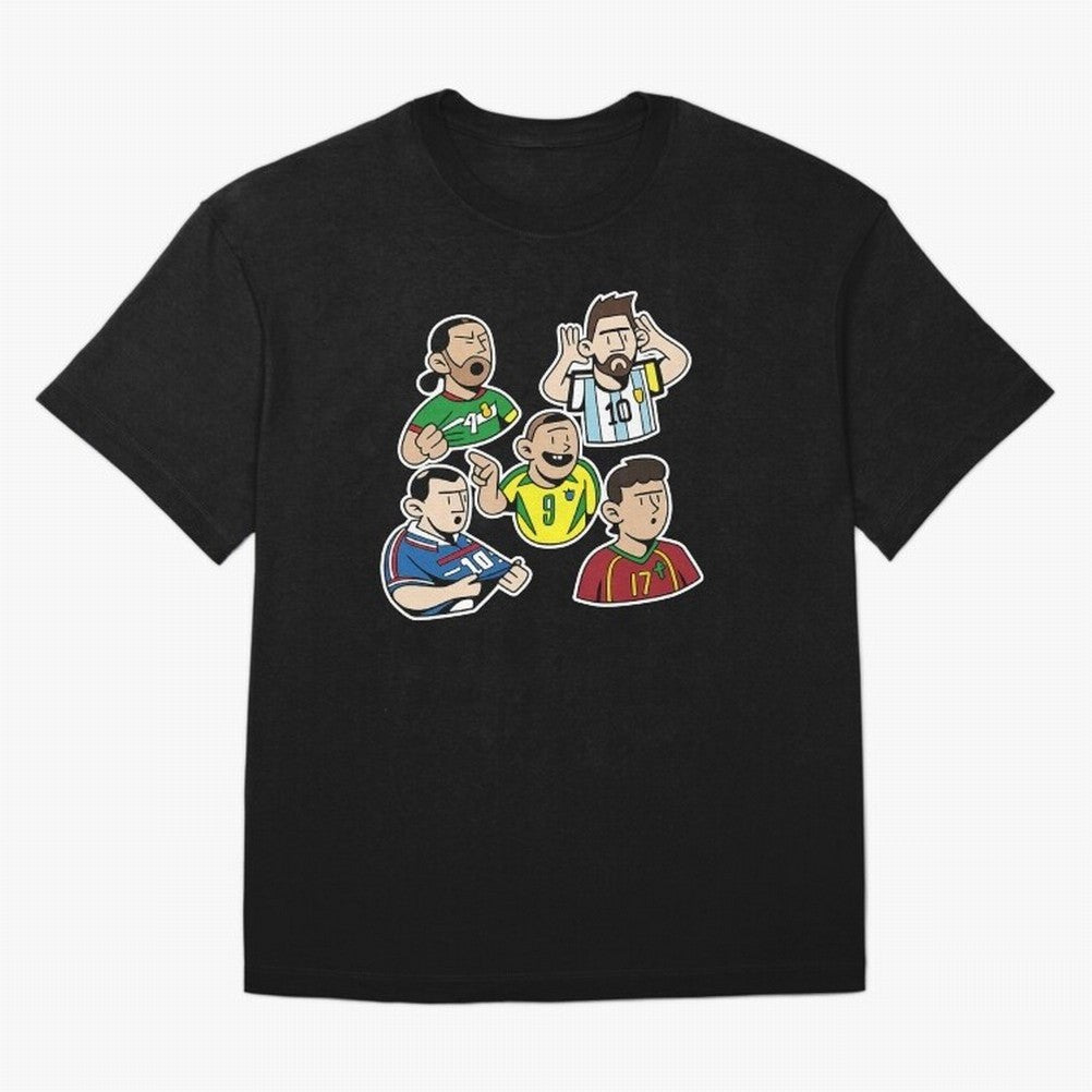 Soccer players Oversized T-Shirt Share Global Football Passion for FIFA World Cup 2026, Featuring Mbappe, Portugal, Spain and Germany, Supporter Pride, Iconic Celebrations, Legendary Names and Global Match Day Energy; Created for Match Day Parties,
