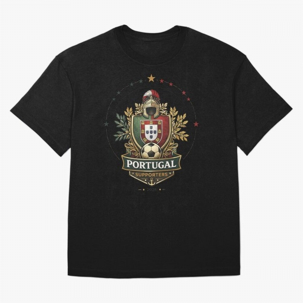 Portugal 2026 Football Crest ¨C Portuguese Soccer Supporters Pride Design Oversized T-Shirt Showcase the FIFA World Cup 2026 Group Stage Journey through Haaland and Mbappe Highlights, France and Portugal Pride, Champion Mindset, Group Stage Buzz,