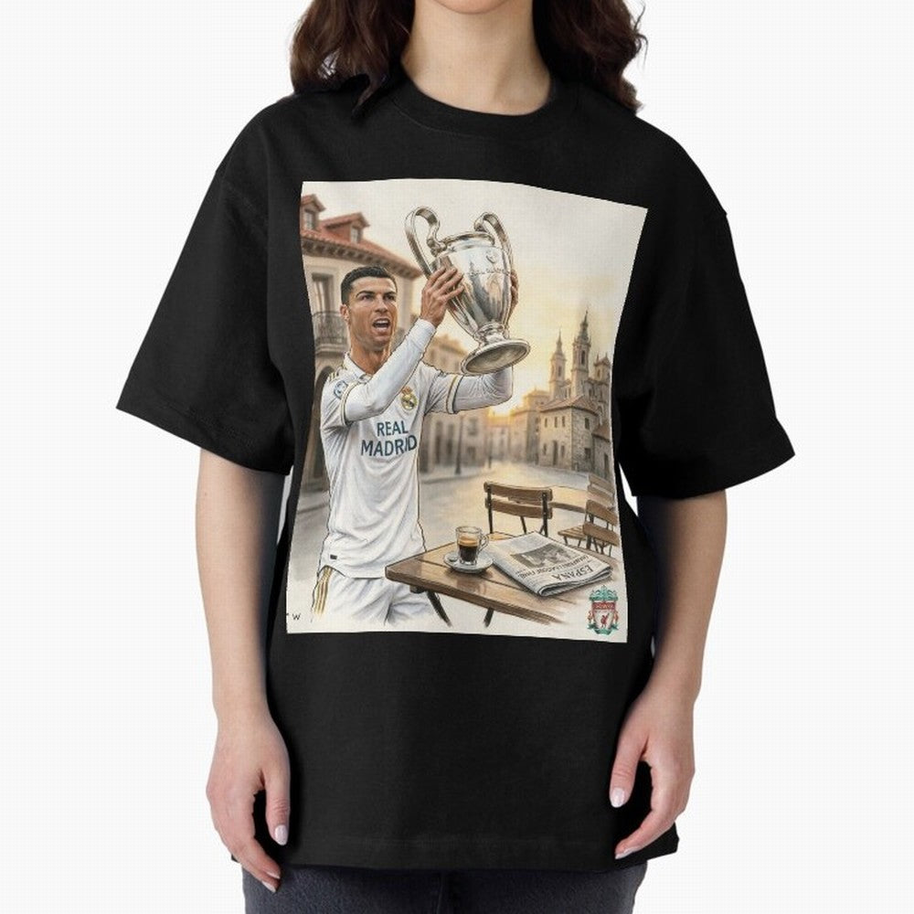 Madrid Oversized T-Shirt Represent Fans Who Live for Match Day Hype around FIFA World Cup 2026 Group Stage, Cristiano Ronaldo, England, France and Netherlands, Tournament Hype, Historic Matchups, Family Viewing Parties and Global Sports Pride;