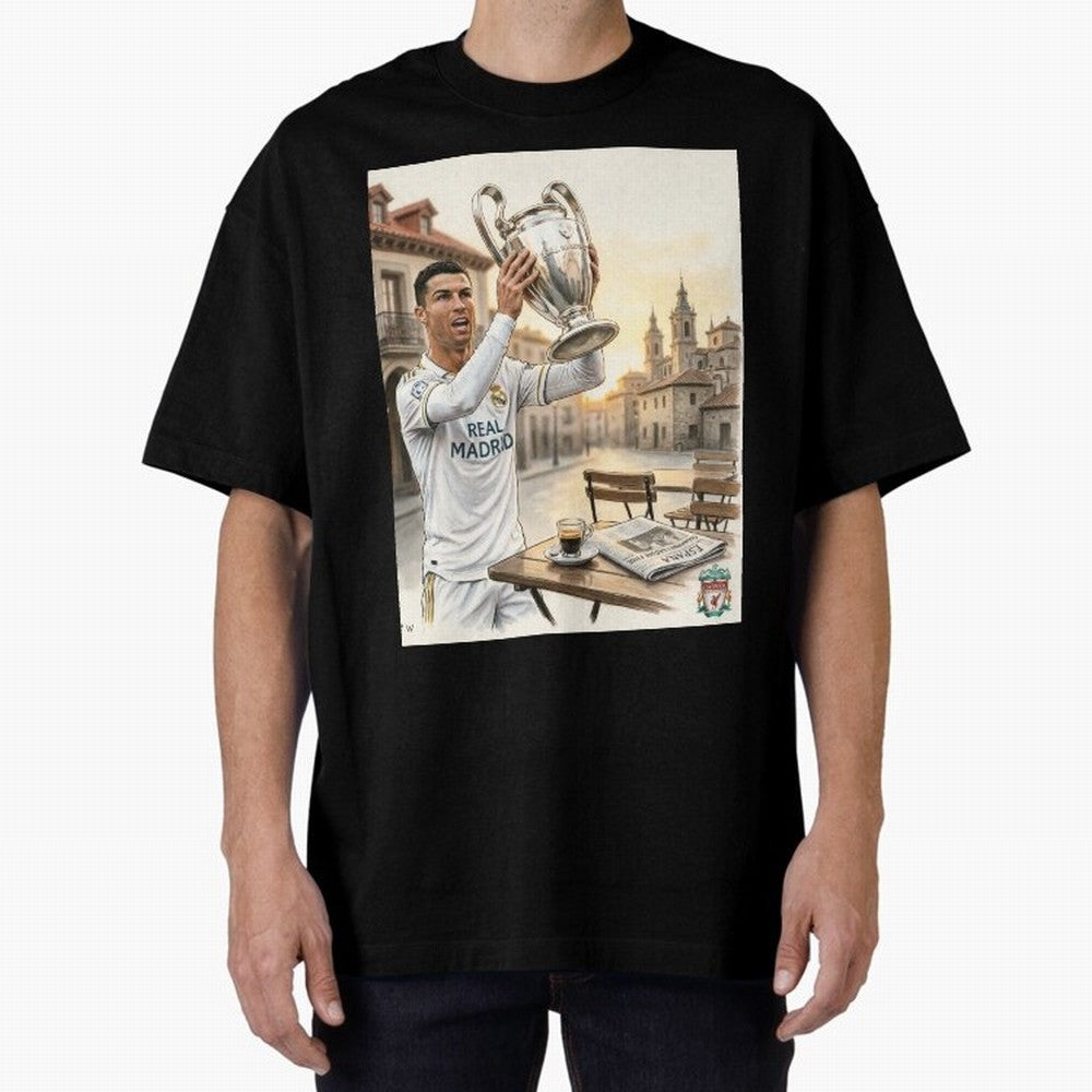 Madrid Oversized T-Shirt Represent Fans Who Live for Match Day Hype around FIFA World Cup 2026 Group Stage, Cristiano Ronaldo, England, France and Netherlands, Tournament Hype, Historic Matchups, Family Viewing Parties and Global Sports Pride;