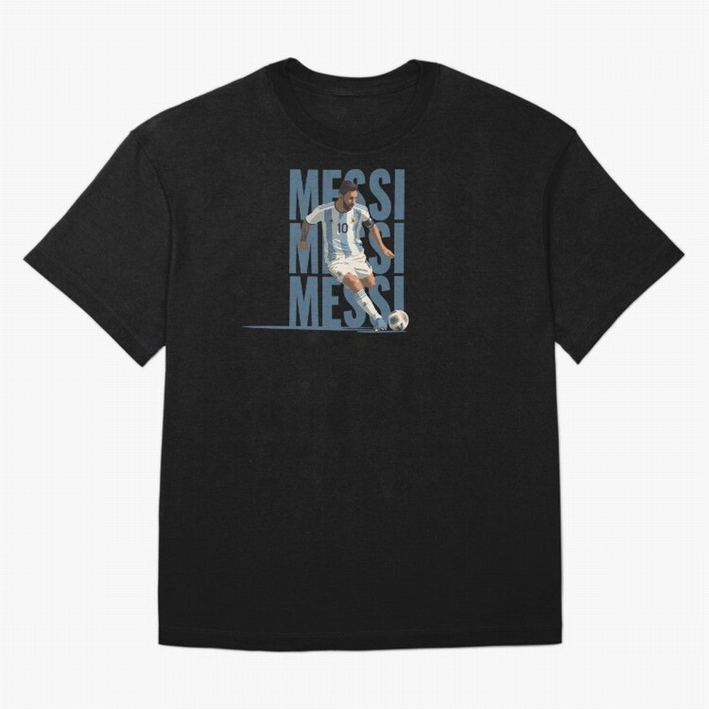 Messi in action Minimalist Graphic Oversized T-Shirt Step into the FIFA World Cup 2026 USA Canada Mexico Journey through Mbappe Highlights, Spain Pride, Game Day Rituals, Football Legends, Country Pride and the Road to the Final; Ideal for Football