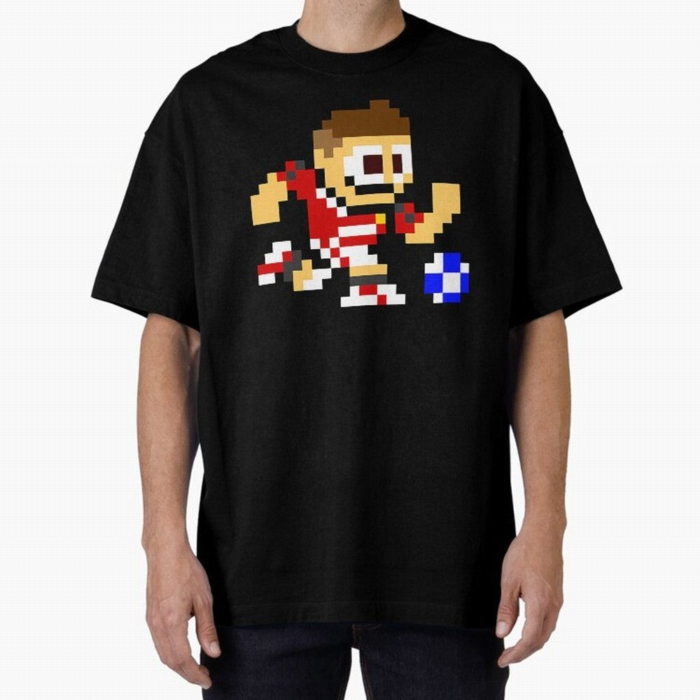 Ronaldo Manchester United (8-bit Football / Soccer Player) Oversized T-Shirt Refresh FIFA World Cup 2026 USA Canada Mexico for Fans of Cristiano Ronaldo and Portugal, Bringing Worldwide Fan Energy, Dramatic Goals, Stadium Lights and Championship