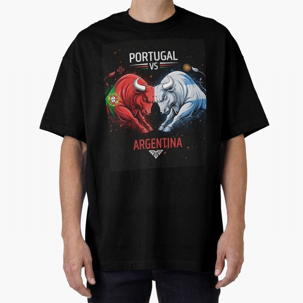 Messi vs Ronaldo Oversized T-Shirt Enjoy FIFA World Cup 2026 USA Canada Mexico Filled with Neymar, Haaland and Cristiano Ronaldo, Argentina and Brazil Energy, Fan Favorite Moments, National Team Passion, Big Match Drama and Soccer History; Perfect