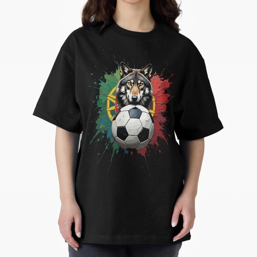 Portugal 2026 Soccer dog - World Cup Football Oversized T-Shirt Bring International Match Energy to FIFA World Cup 2026 Celebrating Mbappe, Brazil, Portugal and Argentina Energy, Match Day Excitement, Supporter Culture, Golden Goals and Global