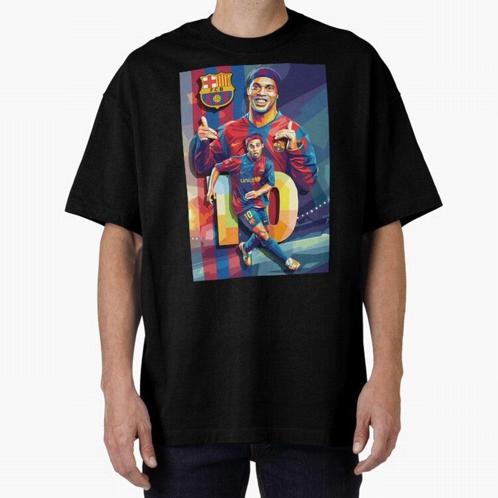 Ronaldinho Oversized T-Shirt Honor Champions and Dreams in FIFA World Cup 2026 USA Canada Mexico Capturing Cristiano Ronaldo, Brazil Energy, Classic Soccer Heritage, Championship Pressure, Fan Loyalty and International Pride; Perfect for People Who