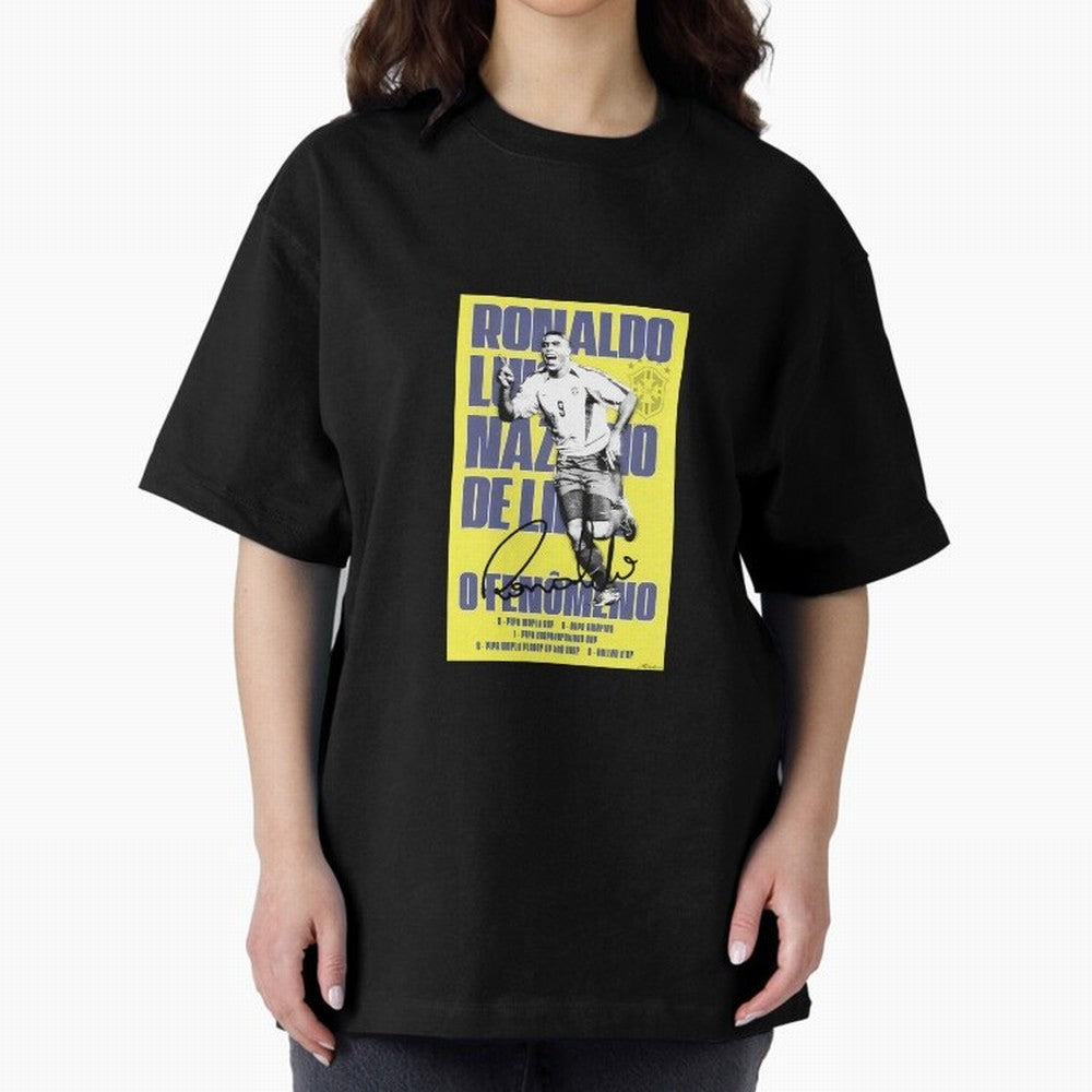 R9 Ronaldo Nazario Oversized T-Shirt Show Your Love for FIFA World Cup 2026 USA Canada Mexico Inspired by Mbappe, England, France and Netherlands Energy, Football Passion, Legendary Performances, Festival Vibes and Supporter Community; Great for