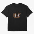 CR7 BLACK Oversized T-Shirt Show Passion for the Stars of Global Football Passion for FIFA World Cup 2026, Centered on Cristiano Ronaldo, Haaland and CR7, Brazil, Portugal and Argentina, Championship Spirit, Famous Goals, Roaring Crowds and