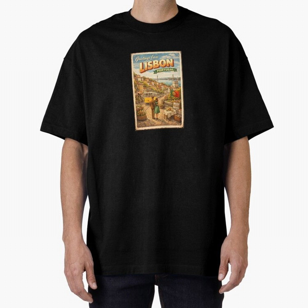 lisbon Oversized T-Shirt Back Your Heroes with FIFA World Cup 2026 Group Stage for Fans of CR7 and Argentina, Bringing Stadium Memories, Football Loyalty, International Chants and Championship Tradition; Great for Supporters Who Love Legendary