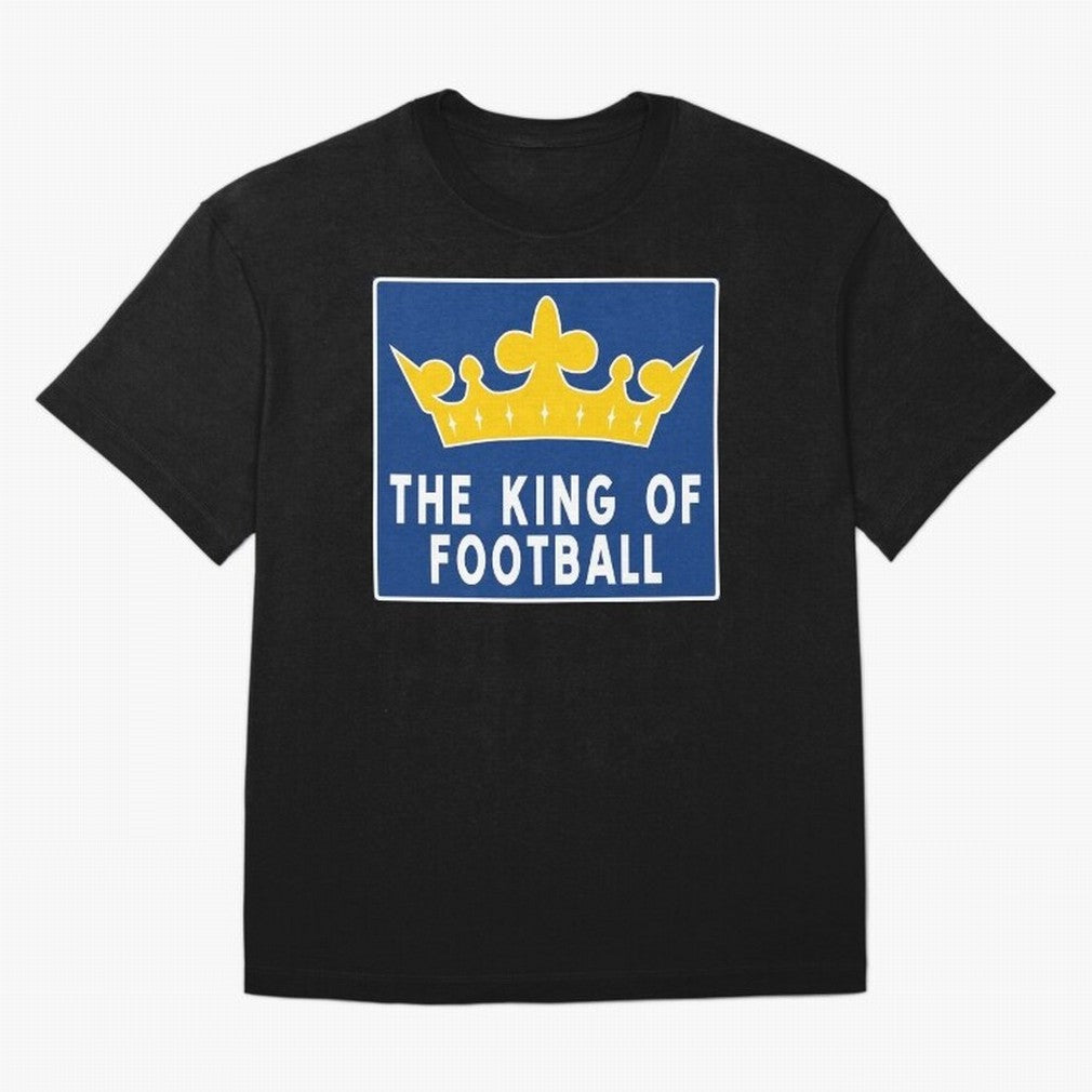 The King of Football Oversized T-Shirt Celebrate Football Dreams Across FIFA World Cup 2026 Group Stage for Fans of Messi, Neymar and Mbappe and Spain and Netherlands, Bringing Sports Nostalgia, International Competition, Famous Players and