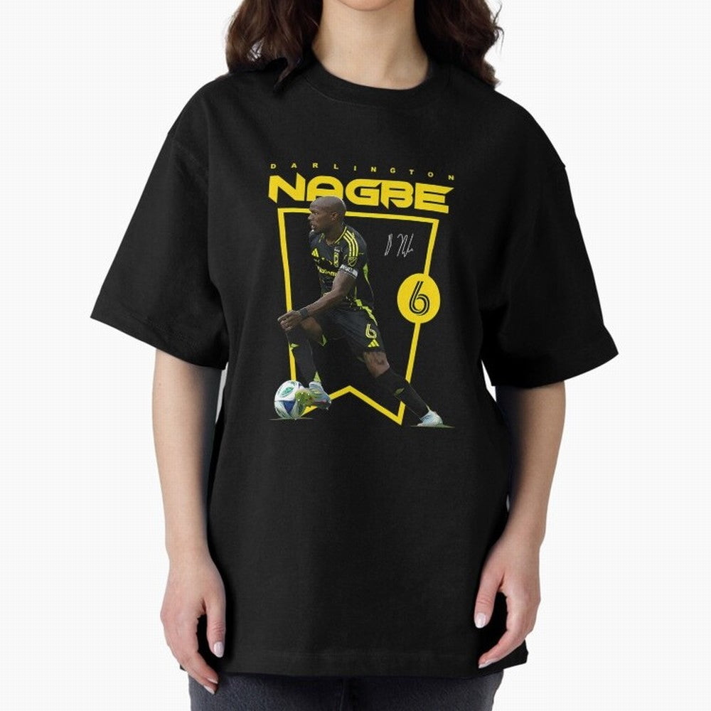 Darlington Nagbe Columbus Oversized T-Shirt Turn Football Passion into FIFA World Cup 2026 Celebrating Messi and Cristiano Ronaldo, Spain Energy, Global Supporter Spirit, Legendary Goals, National Colors and Tournament Celebration; Great for