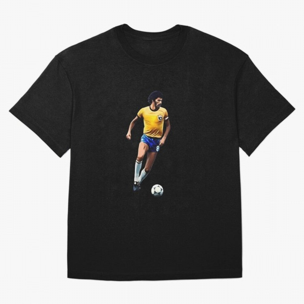 Legends Of The Beautiful Game Cartoon Collection Legends Socrates Cartoon Artwork9 Oversized T-Shirt Bring Trophy Dreams to FIFA World Cup 2026 Group Stage Spirit, Centered on Brazil, Portugal and Argentina, Haaland, Vintage Soccer Flavor, Modern