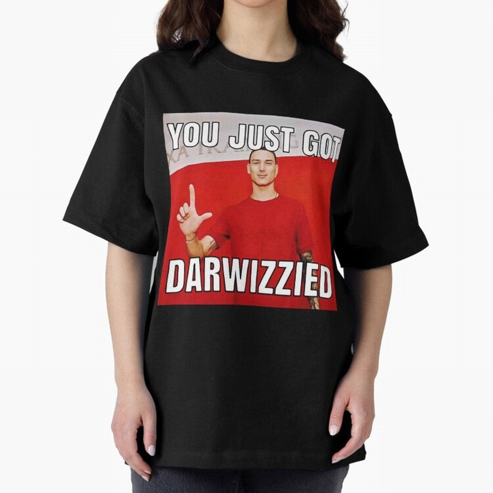 You Just Got Darwizzied Active Oversized T-Shirt Show Your Love for FIFA World Cup 2026 USA Canada Mexico Inspired by Mbappe, England, France and Netherlands Energy, Football Passion, Legendary Performances, Festival Vibes and Supporter Community;