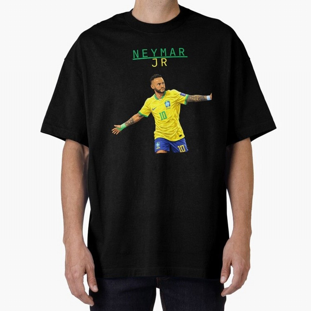Neymar Oversized T-Shirt Relive Global Football Passion for FIFA World Cup 2026, Capturing Cristiano Ronaldo, Spain and Netherlands, Retro Football Energy, Iconic Rivalries, Trophy Chase Drama and Stadium Atmosphere; Built for Supporters Chasing