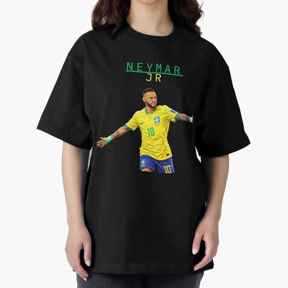 Neymar Oversized T-Shirt Relive Global Football Passion for FIFA World Cup 2026, Capturing Cristiano Ronaldo, Spain and Netherlands, Retro Football Energy, Iconic Rivalries, Trophy Chase Drama and Stadium Atmosphere; Built for Supporters Chasing