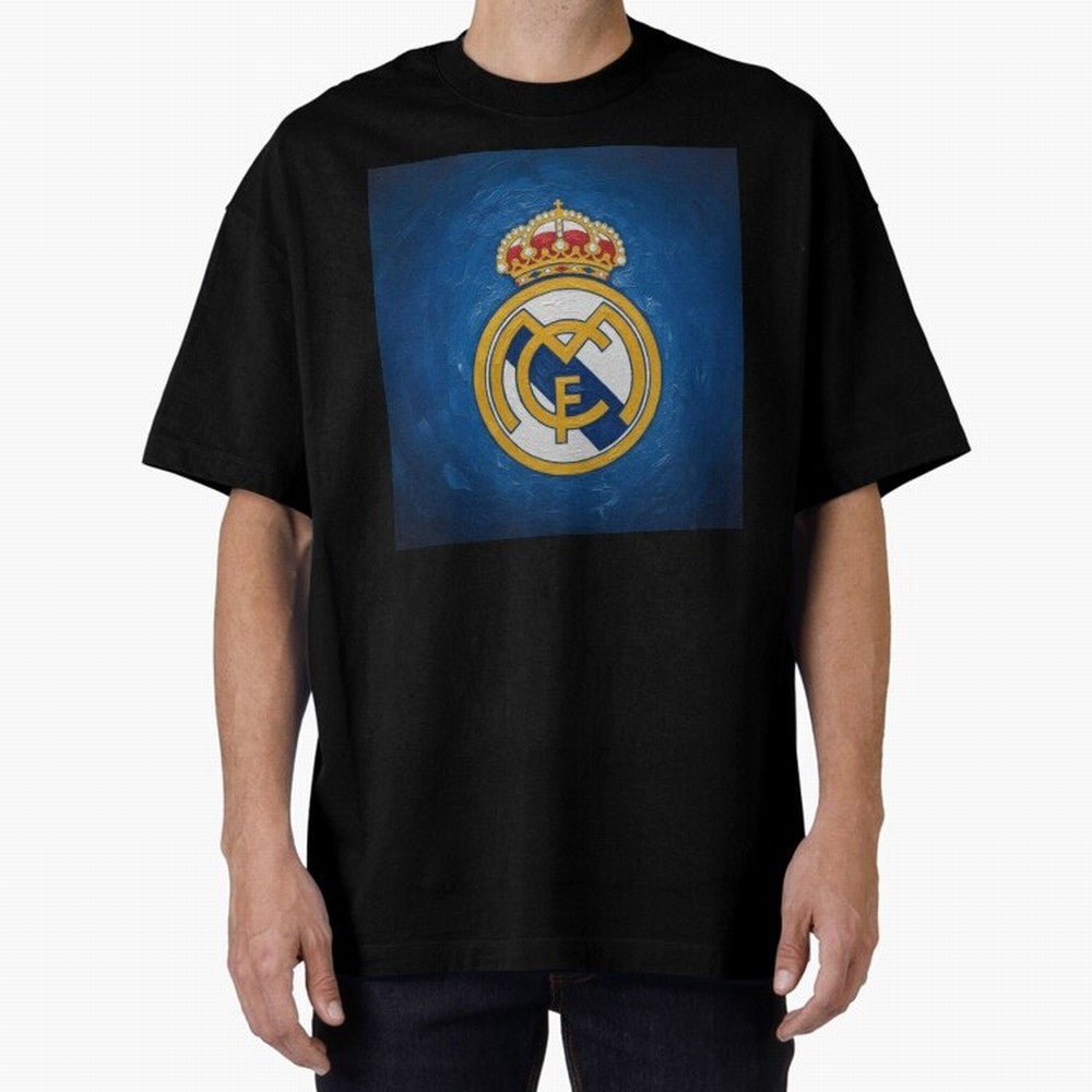 Real Madrid FC - Painting Oversized T-Shirt Celebrate Unforgettable Nights in Global Football Passion for FIFA World Cup 2026, Capturing Mbappe, Argentina and Brazil, Stadium Chants, National Pride, Trophy Dreams and Unforgettable Football