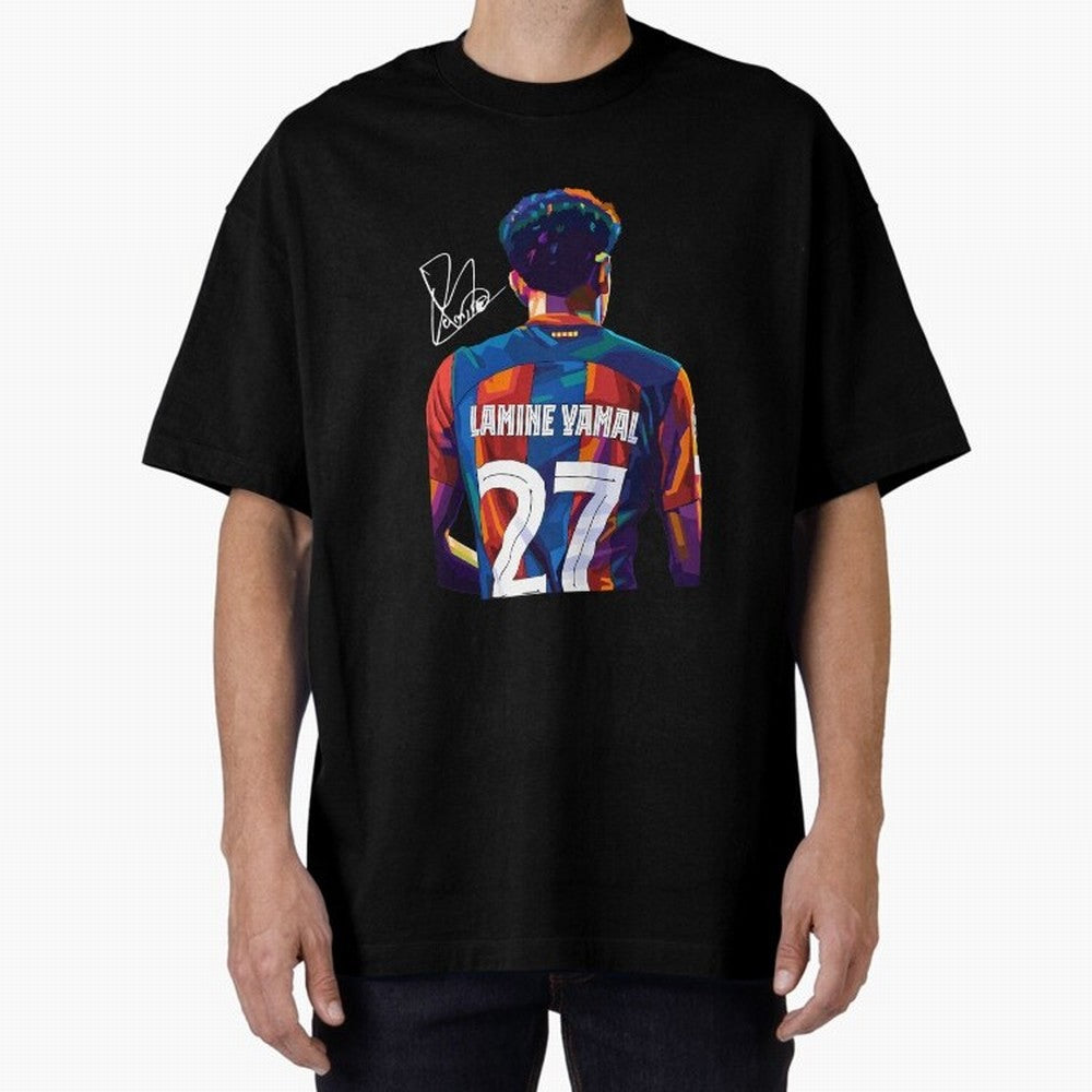 Lamine Yamal Football Player Oversized T-Shirt Fuel the Hype around FIFA World Cup 2026 for Fans of CR7 and Portugal, Spain and Germany, Bringing Match Day Excitement, Supporter Culture, Golden Goals and Global Football Passion; Ideal for