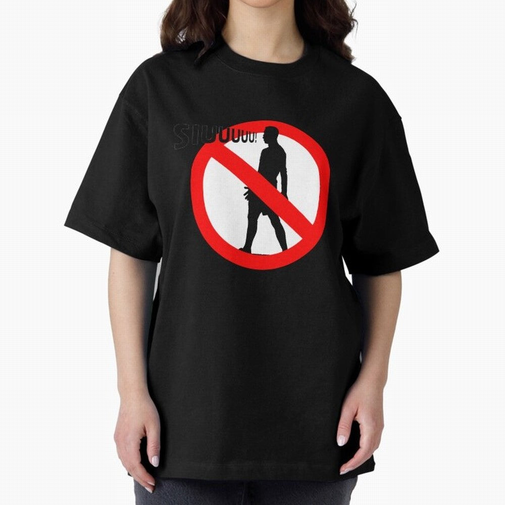 No Siiuuu Funny Soccer Meme Design Oversized T-Shirt Back Your Heroes with FIFA World Cup 2026 Group Stage for Fans of Messi, Neymar and Mbappe and Netherlands, Bringing Soccer Culture, Superstar Moments, National Team Dreams and Competitive Fire;