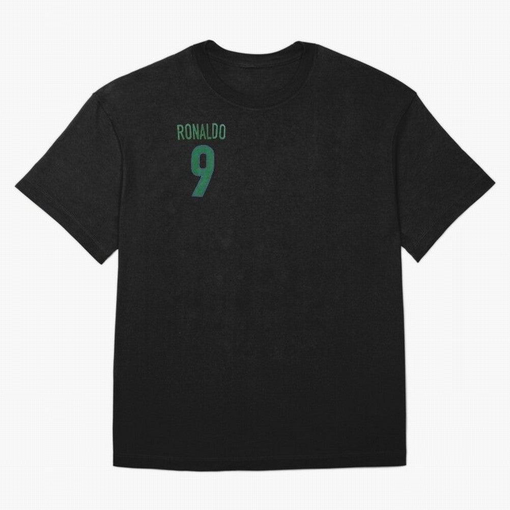 Ronaldo 9 Brazil Back of the shirt Oversized T-Shirt Honor FIFA World Cup 2026 USA Canada Mexico Spirit, Celebrating England, France and Netherlands, Mbappe and Neymar, Goal Celebration Energy, Supporter Heritage, Football Icons and Worldwide