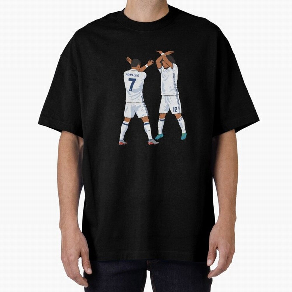Ronaldo Madrid Celebration Duo Oversized T-Shirt Bring Retro Soccer Energy to FIFA World Cup 2026 Group Stage Filled with Cristiano Ronaldo, England and Germany Energy, Game Day Rituals, Football Legends, Country Pride and the Road to the Final;