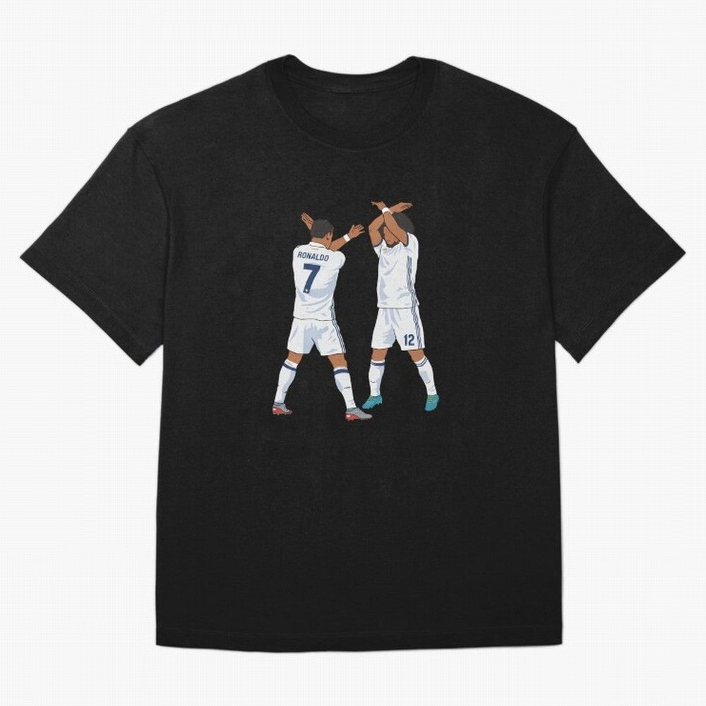 Ronaldo Madrid Celebration Duo Oversized T-Shirt Bring Retro Soccer Energy to FIFA World Cup 2026 Group Stage Filled with Cristiano Ronaldo, England and Germany Energy, Game Day Rituals, Football Legends, Country Pride and the Road to the Final;