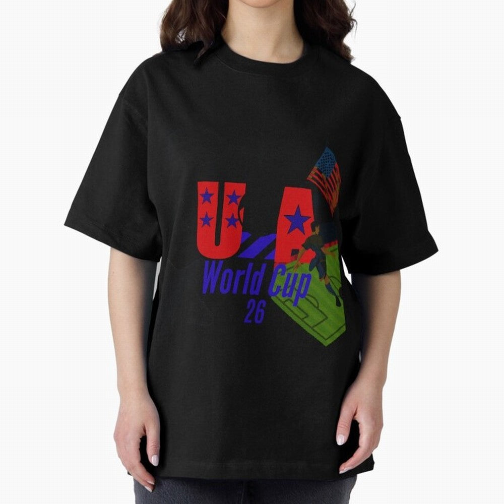 usa world cup 26 Oversized T-Shirt Celebrate Football Heritage in FIFA World Cup 2026 USA Canada Mexico for Fans of Neymar and Netherlands, Bringing Stadium Memories, Football Loyalty, International Chants and Championship Tradition; Ideal for