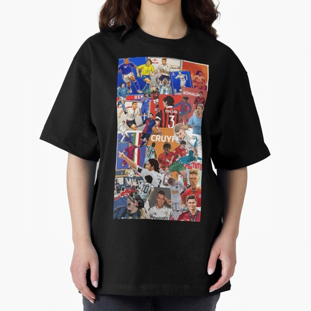The Greats Oversized T-Shirt Celebrate Unforgettable Nights in FIFA World Cup 2026 Group Stage Driven by Mbappe and Neymar, England and Germany Energy, Championship Spirit, Famous Goals, Roaring Crowds and International Football Unity; Made for Die